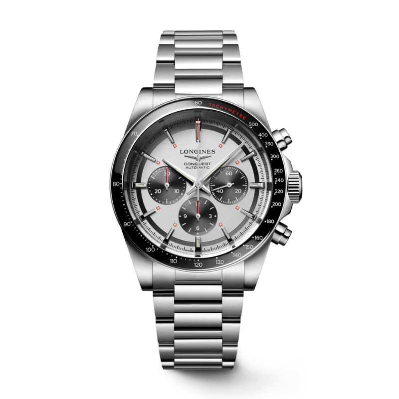 Conquest Chronograph Silver / Stainless Steel | Silver Dial