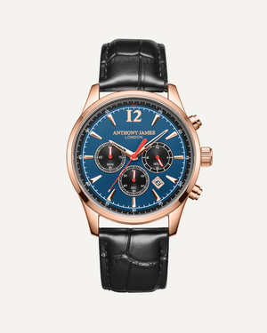 Classic Chronograph Blue/ Black Leather