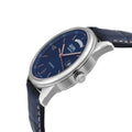 Excelsior Swiss made Automatic Sellita SW240, Day Date Blue Dial,  Blue Italian Handmade Leather Strap | Blue Dial