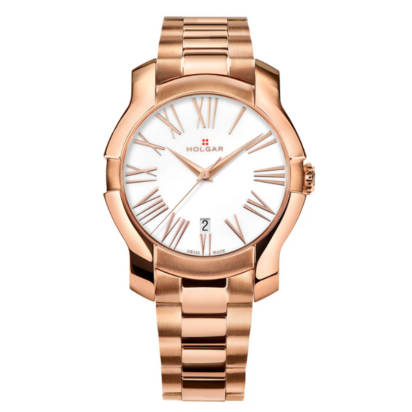 Women's White Dial, 5N Rose Gold Case and Bracelet