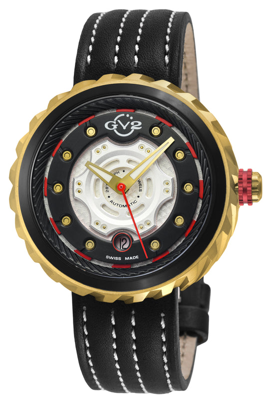 Motorcycle - Sport GV2 Swiss Made Automatic, Black Dial with multi-layers represents a motorcycle disc braking system | Black Dial