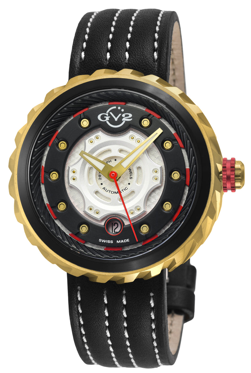 Motorcycle - Sport GV2 Swiss Made Automatic, Black Dial with multi-layers represents a motorcycle disc braking system Black Dial