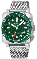 XO Submarine Sellita SW200 rotating bezel Green Diver, Mesh