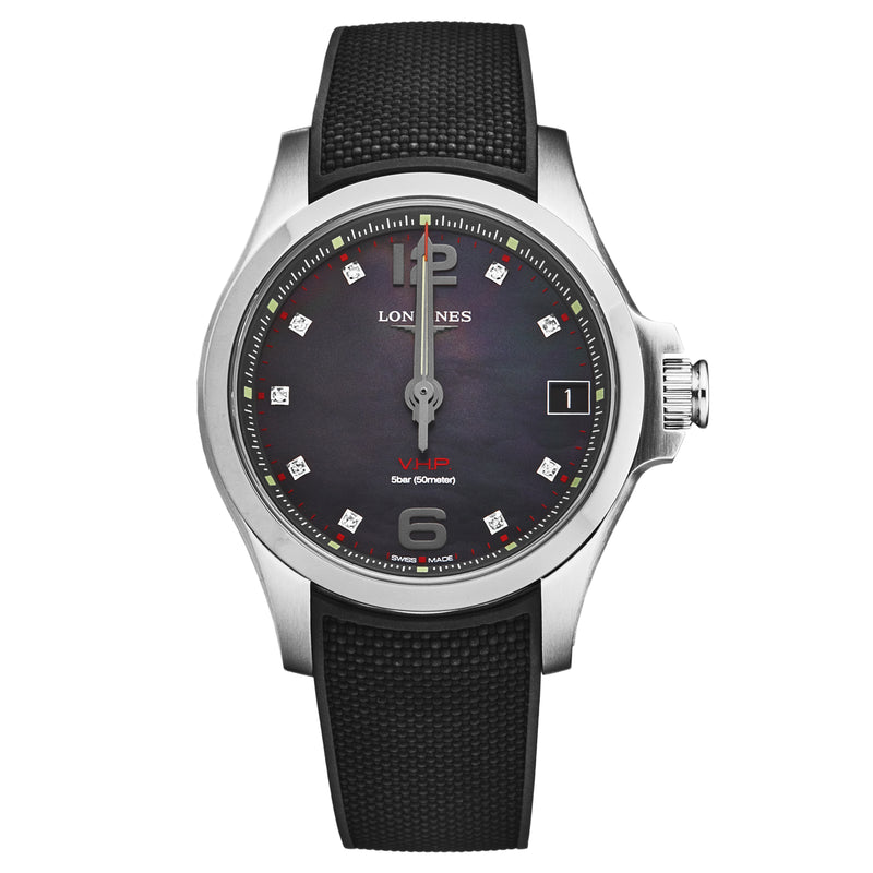 Conquest L33164889 / White mother-of-pearl | Black Mother of Pearl Dial