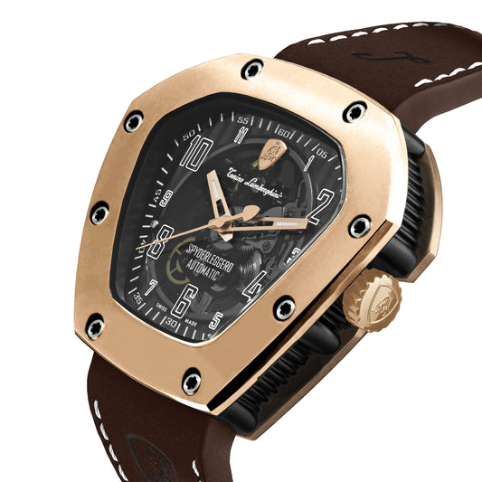 Spyderleggero Skeleton ROSE GOLD (Extended Ship Time from Switzerland) Black Dial