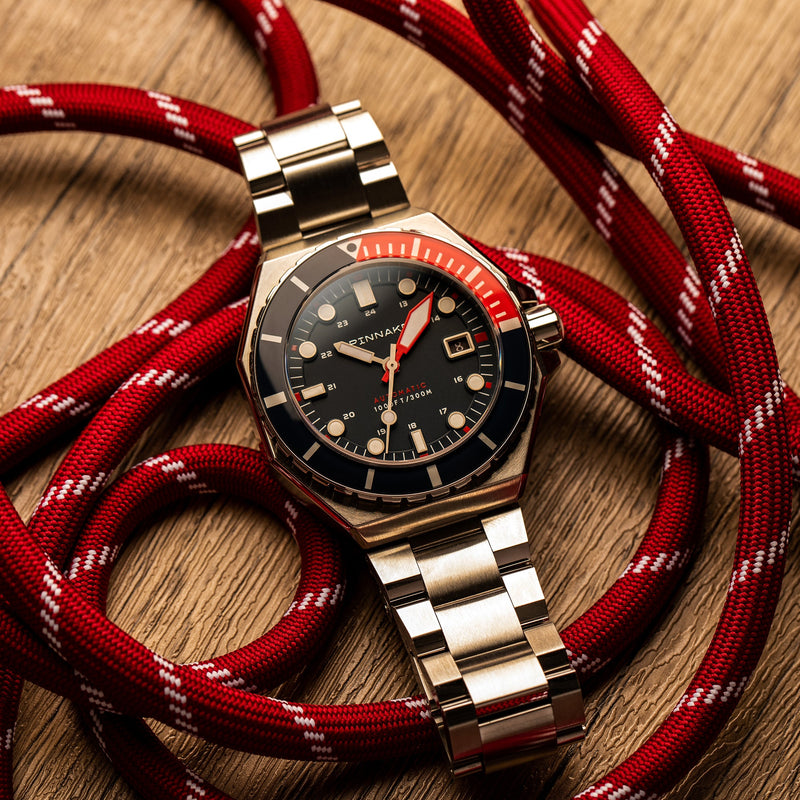 Dumas Blue Dial / Red / Stainless Steel | Blue Dial