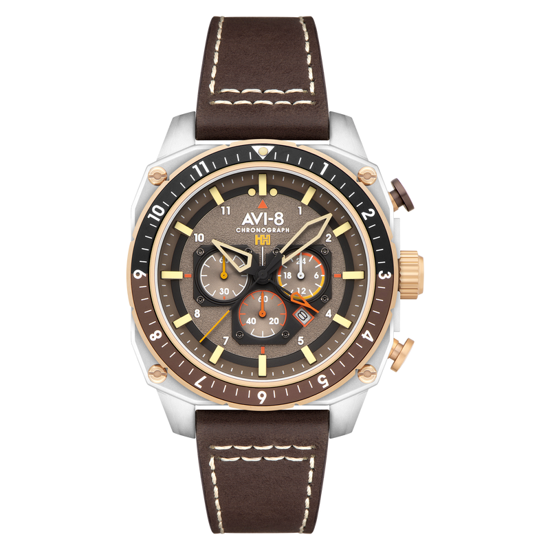 ATLAS DUAL TIME CHRONOGRAPH GREY / LEATHER | Grey Dial