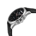 Excelsior Swiss made Automatic Sellita SW240, Day Date Black Dial,  Black Italian Handmade Leather Strap | Black Dial
