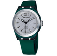 DF Carbon Fiber Automatic Sliver Dial, Green Case | Silver Dial