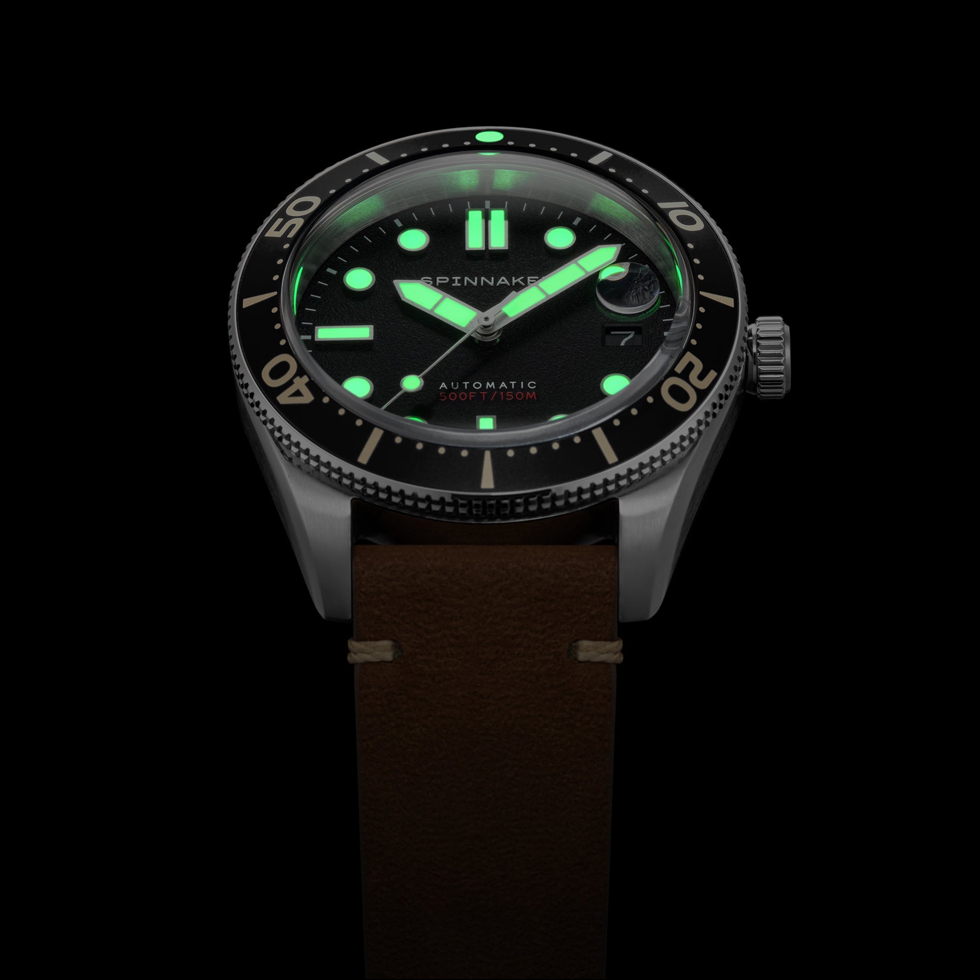 Croft Midsize Black / Leather | Black Dial