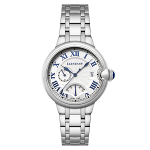 Thomas Earnshaw Barallier Retrograde Dual Time Silver / Stainless Steel | Silver Dial
