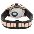 Seacloud Gevril Two Tone Rose Gold Tone Black PVD Black Dial Luminous Hands Swiss Made Automatic Bracelet Date Watch | Black Dial
