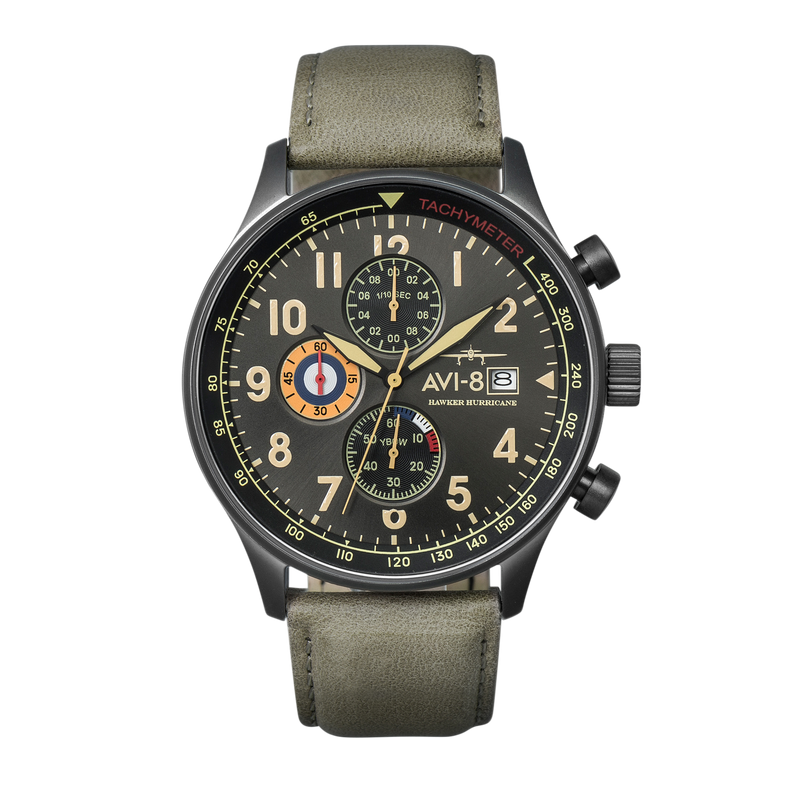 Hawker Hurricane Classic Chronograph Gray Dial / Leather | Gray Dial