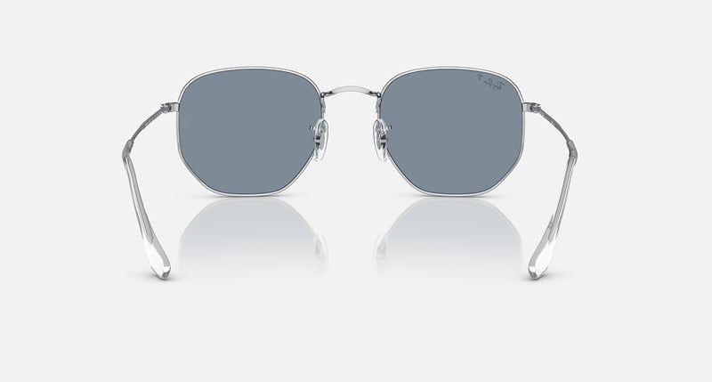 HEXAGONAL FLAT LENSES UNISEX Silver / Polar Blue |  Dial