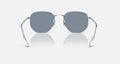 HEXAGONAL FLAT LENSES UNISEX Silver / Polar Blue |  Dial