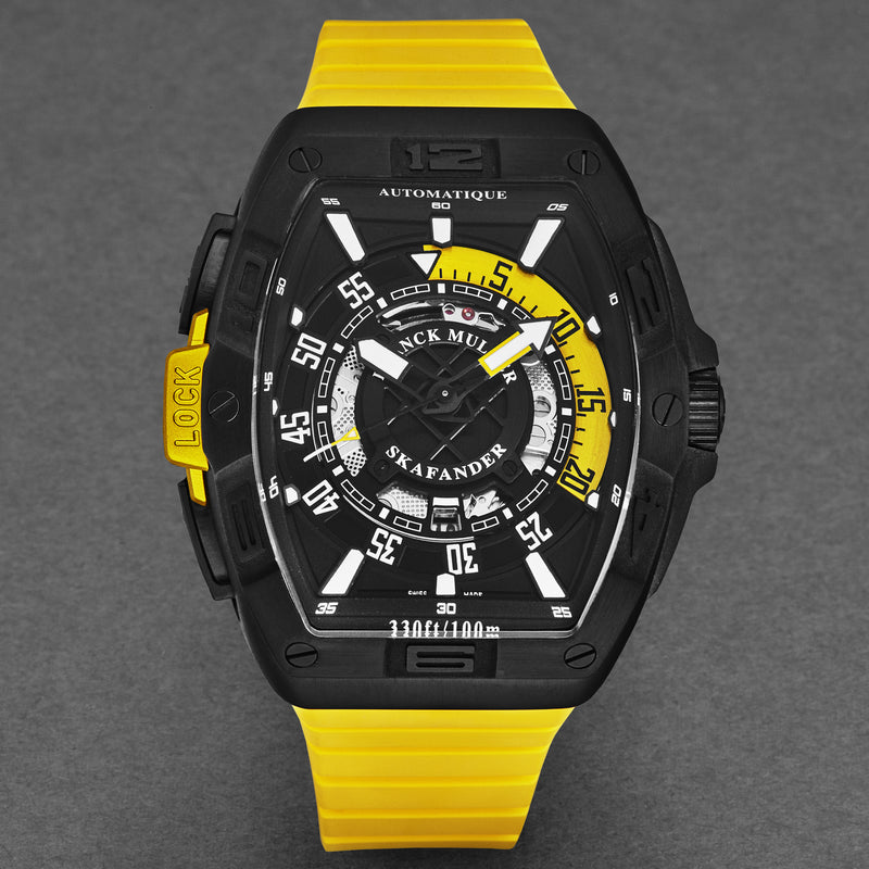 SkaFander 46SCSKFBLKBLKYL / Black | Black Dial