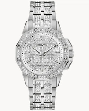 Octava 34mm / Crystal Pave / Silver | Crystal Pave Dial