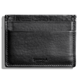 Five Pocket Card Case Natural Grain Leather - Black