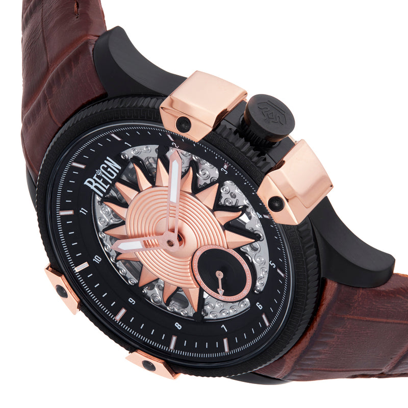 Solstice Automatic Dark Brown/Rose Gold | Black Dial