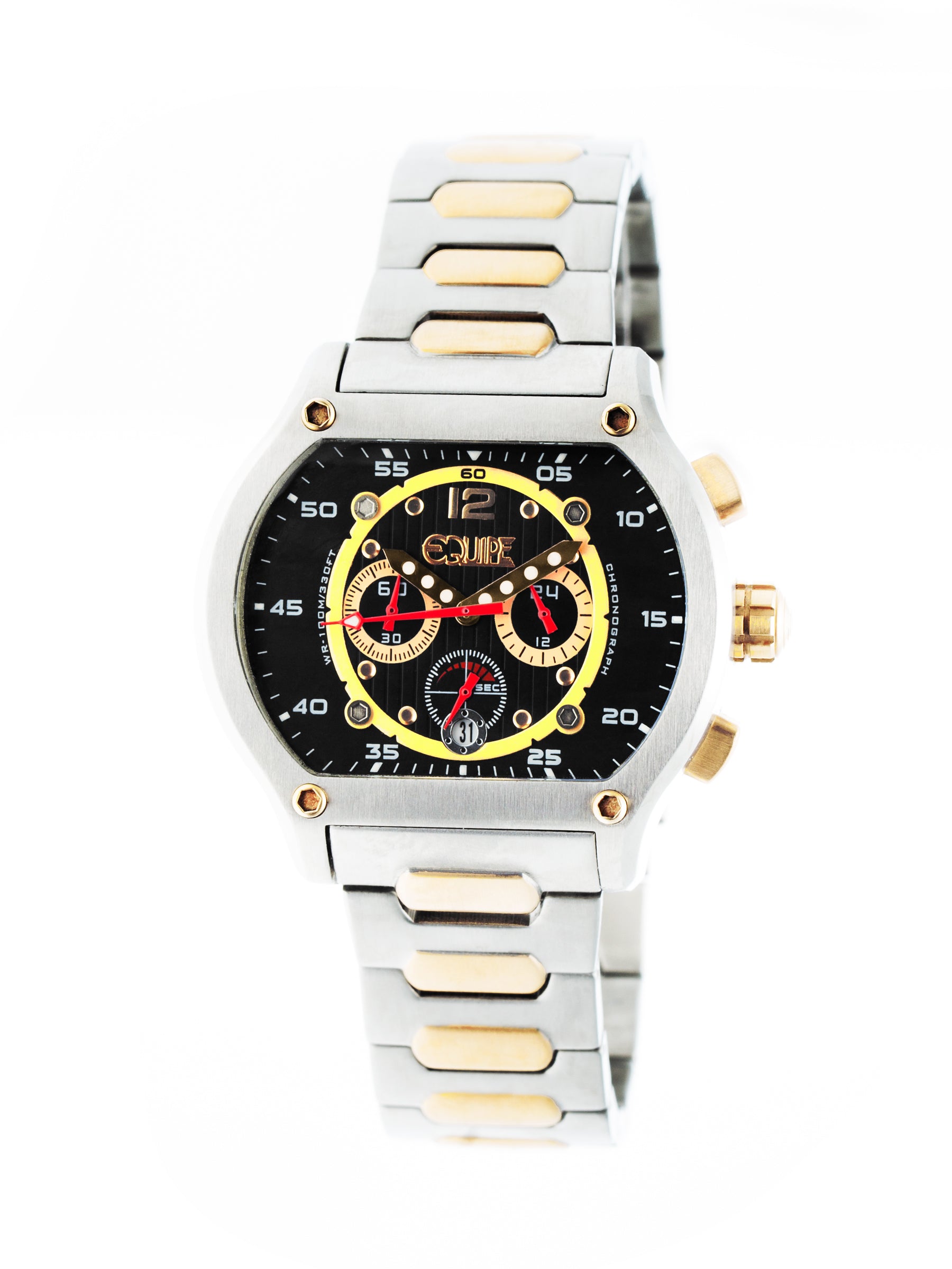 Dash Chronograph 316L Stainless Steel Band Silver/Black/Gold