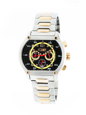 Dash Chronograph 316L Stainless Steel Band Silver/Black/Gold