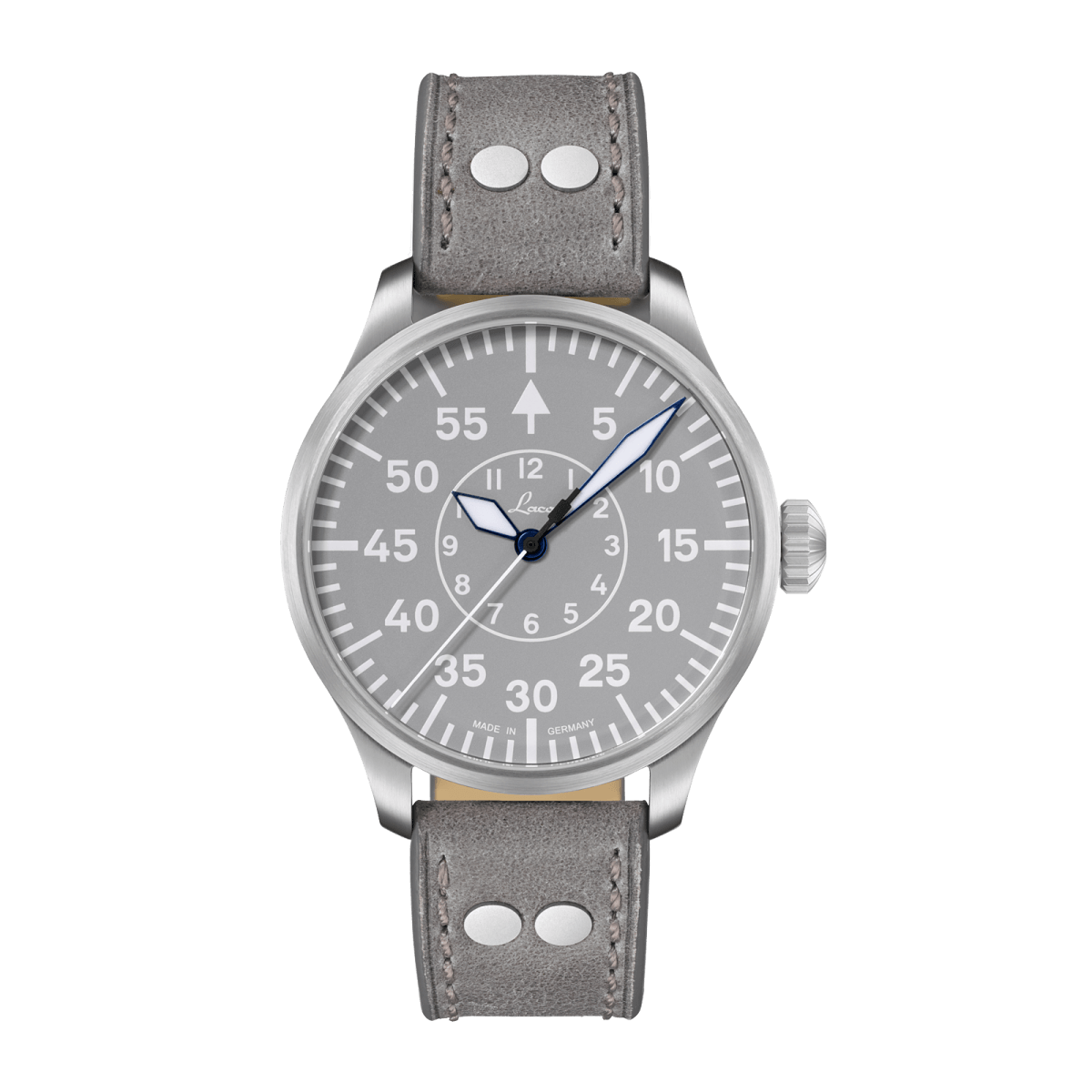 Aachen Grau 42 Automatic / Leather Strap Gray Dial
