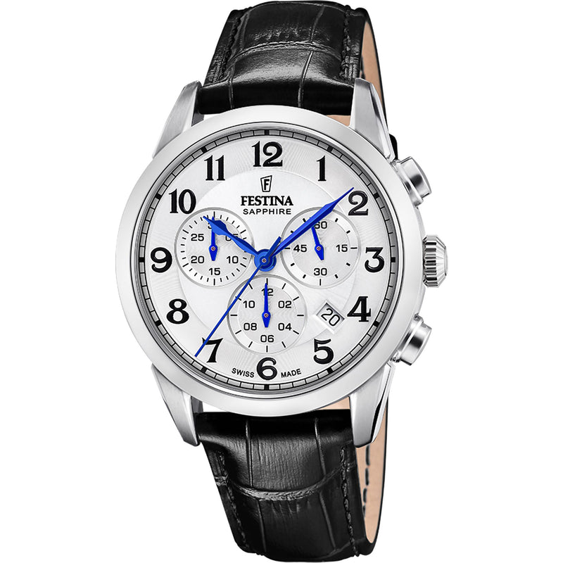 CHRONOGRAPH White / Leather White Dial