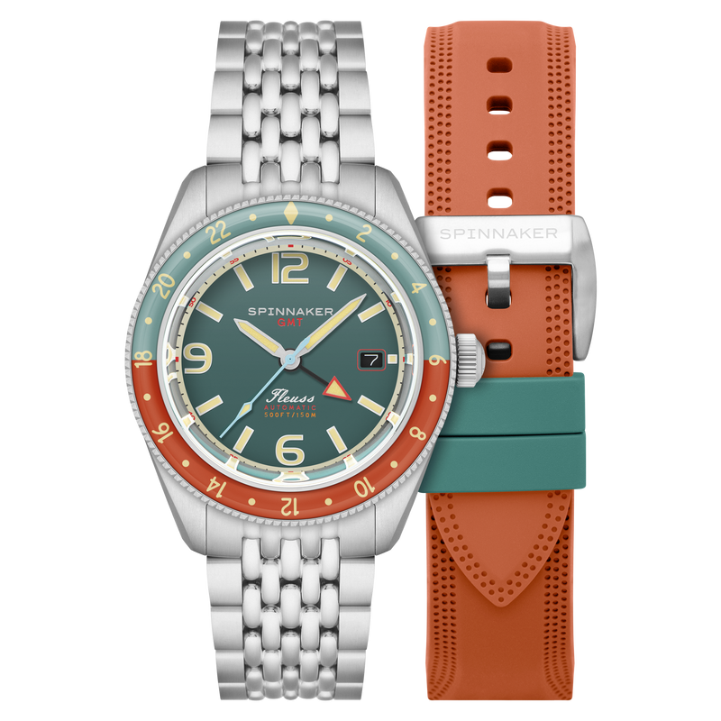 Spinnaker Fleuss GMT Automatic Green / Stainless Steel | Green Dial