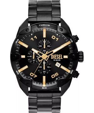 Spiked Black dial / Black Stainless Steel Bracelet Black Dial