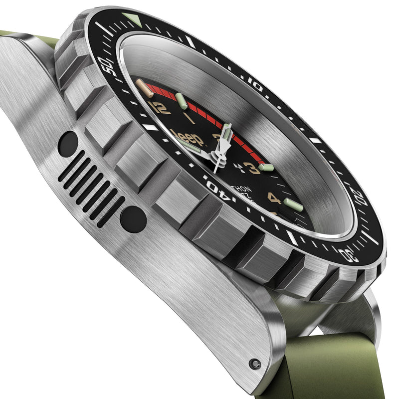 JEEP TSAR on Rubber (OD Green) JEEP TSAR | Black Dial