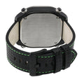 Quattro Zone GV2 Swiss Quartz, 316L Black Case, Silver Bezel, Black dial, Sub Dials, Black Italian Leather Strap Black Dial