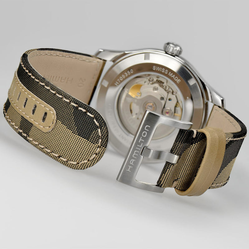 Khaki Field Day Date Auto Beige/Textile | Black Dial