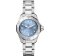TAG HEUER AQUARACER PROFESSIONAL 30MM, W/R 200M, STEEL CASE & BRACELET, BLUE DIAL Light Blue Dial | Light Blue Dial