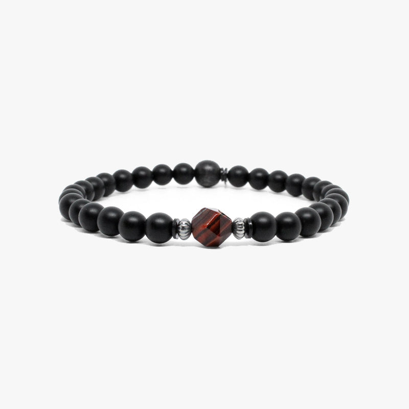 Faceted Red Gemstone, Black Onyx  |  Dial