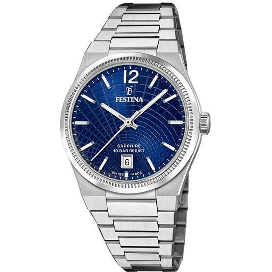 Rive Blue / Stainless steel Blue Dial