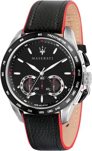 TRAGUARDO Black / Leather Black Dial