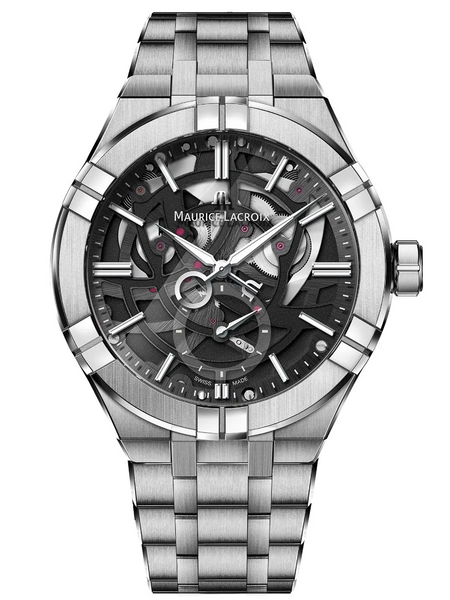 Aikon Automatic Mercury Transparent / Bracelet | Black Dial