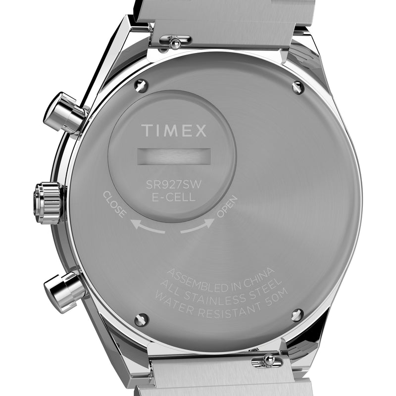 Q TIMEX Stainless Steel / Stainless Steel | Blue Dial