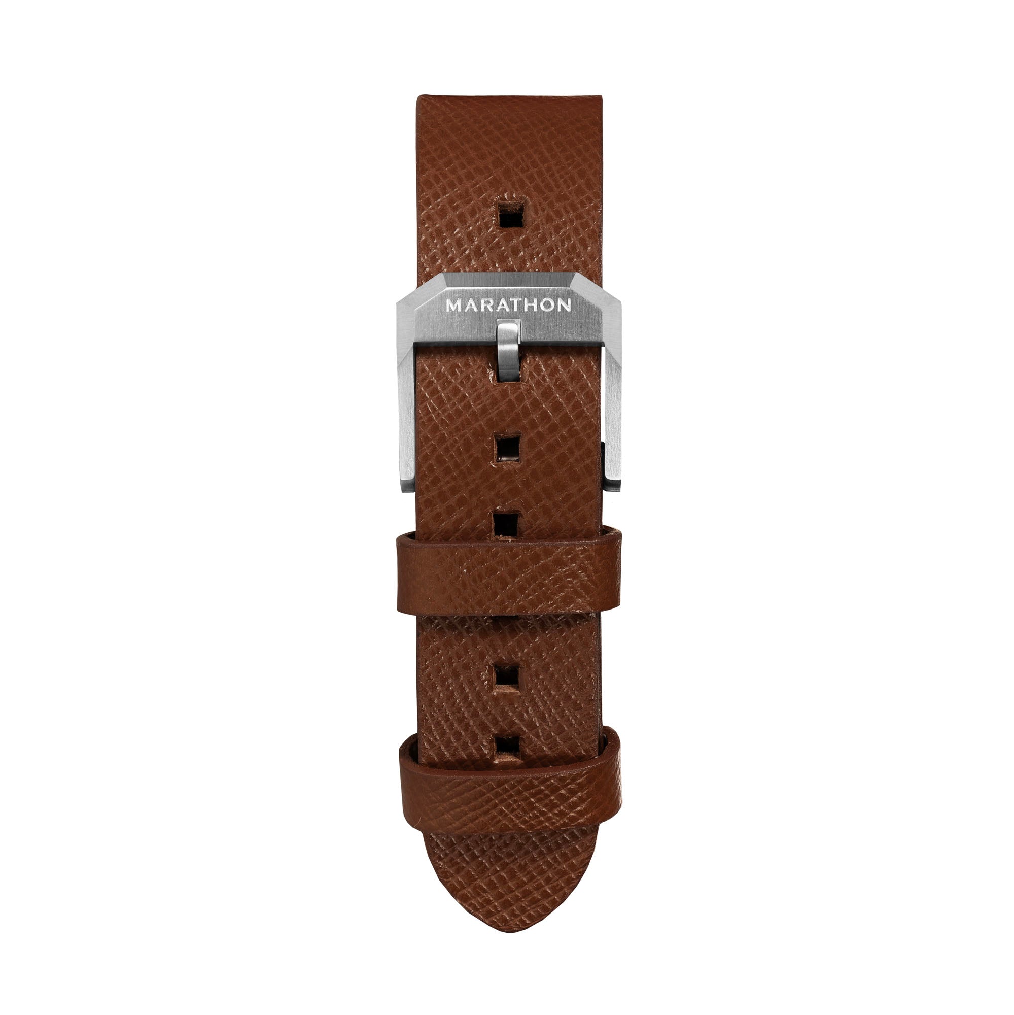 STRAP, 20mm, ITALIAN LEATHER, CROSS HATCH, STEEL BUCKLE, COGNAC, STANDARD ITALIAN LEATHER, CROSS HATCH
