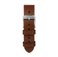 STRAP, 20mm, ITALIAN LEATHER, CROSS HATCH, STEEL BUCKLE, COGNAC, XL ITALIAN LEATHER, CROSS HATCH