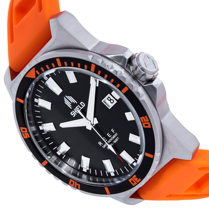Reef Strap Watch w/Date Orange | Black Dial