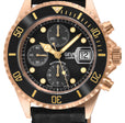 Wall Street - Bronze Gevril Swiss Automatic, Bronze case, Unidirectional Rotating Black Ceramic Bezel, Black Dial | Black Dial