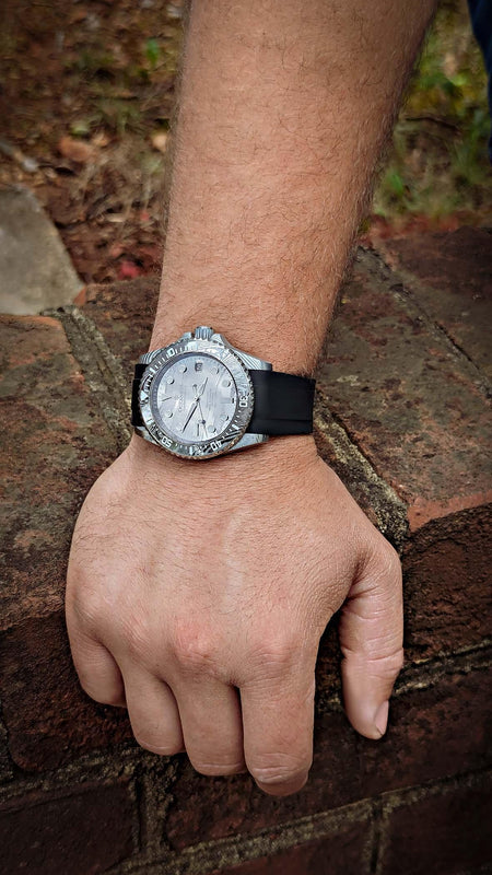 Damascus Swiss Automatic SW200 Deep Marine Explorer II Damascus/Natural Damascus Dial | darkgrey Dial