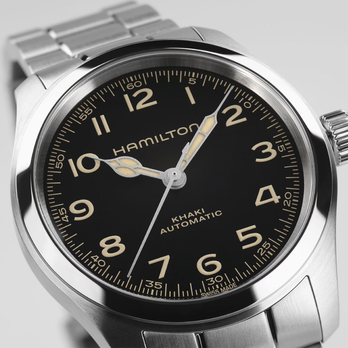 Khaki Field Black / Stainless Steel Black Dial