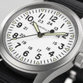 Khaki Field White / Fabric White Dial