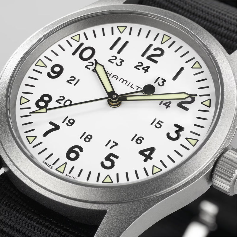Khaki Field White / Fabric White Dial