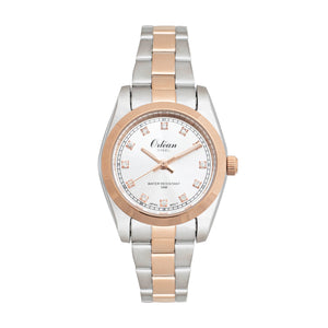 Adelaide - Petite 22mm Rose Gold and Silver White Dial