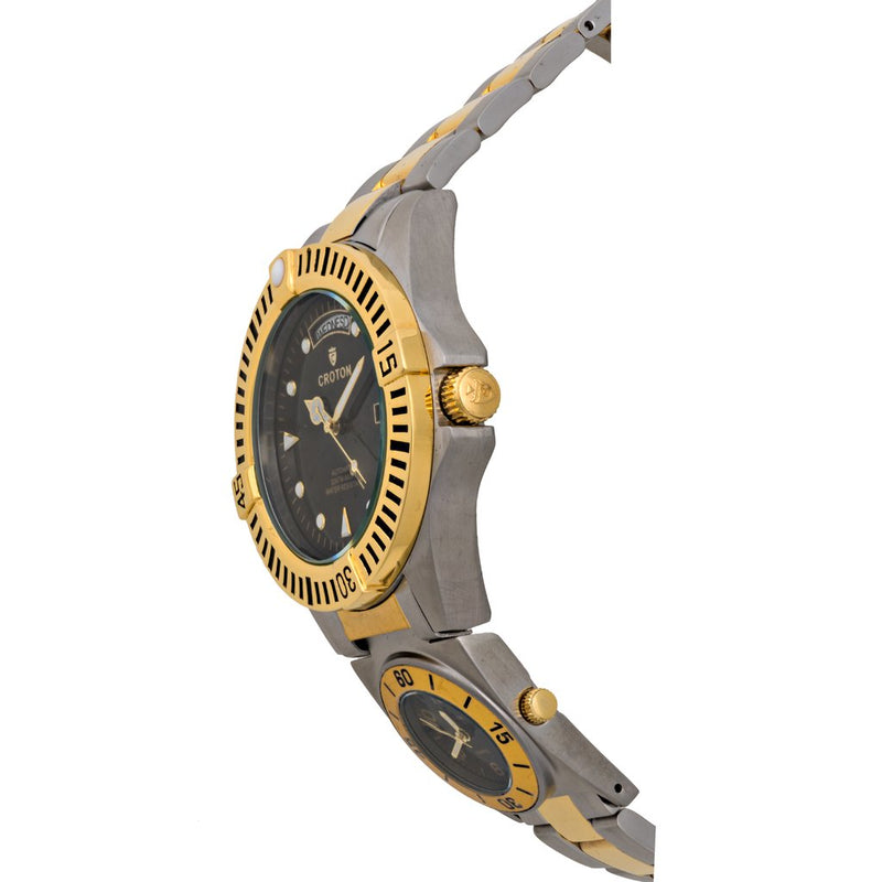 Arco Dual Dial & Time Zone Automatic Day/Date Mens black/two tone | Black Dial