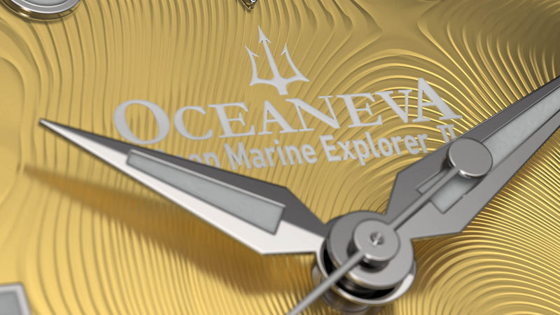 Damascus Swiss Automatic SW200 Deep Marine Explorer II Damascus/Yellow Gold Damascus Dial | Gold Dial