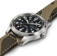 Khaki Field Day Date Auto Beige/Textile | Black Dial